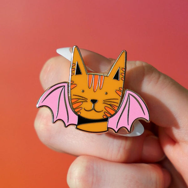 Winged Kitty Enamel Pin