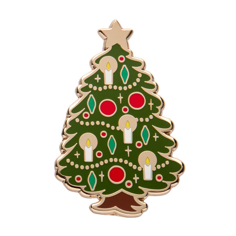 Christmas Tree Centre-Piece Enamel Pin