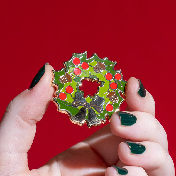 Forest Wreath Enamel Pin