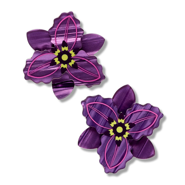 Chocolate Lily Hair Clips – 2 Piece