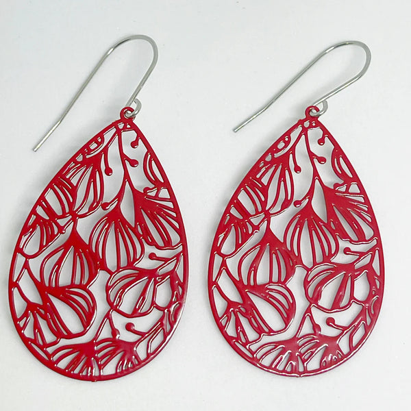 Acacia Winter Red Earrings