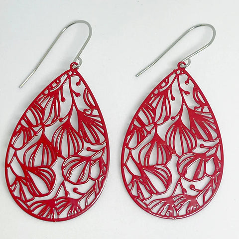 Acacia Winter Red Earrings