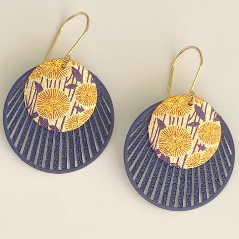 Vintage Marigold Yellow Earrings