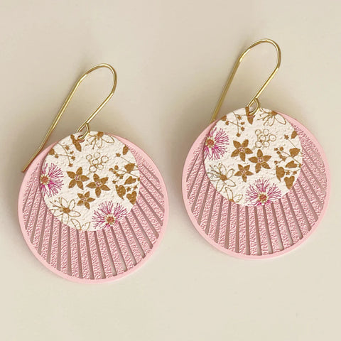 Jen Conde Vintage Earrings - Wildflowers Pink