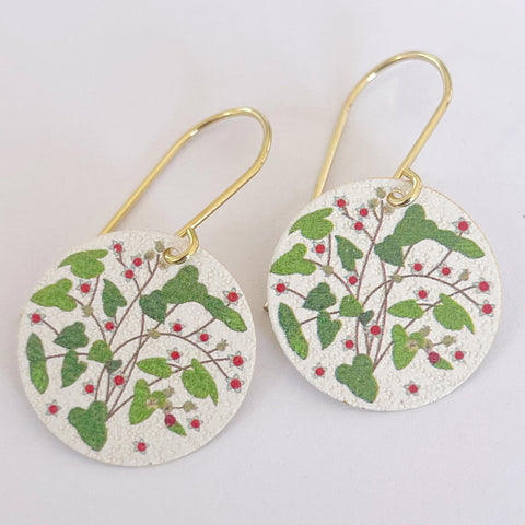 Jen Conde Bramble Patterned Disc Earrings