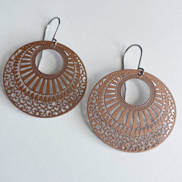 Sia Earrings - Metallic Coffee