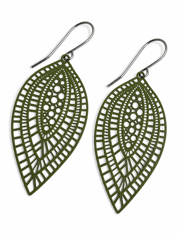 Indie Earrings - Olive