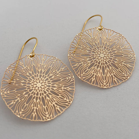 Peonies Gold Earrings
