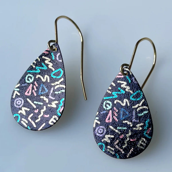 Gala Patterned Teardrop Earrings