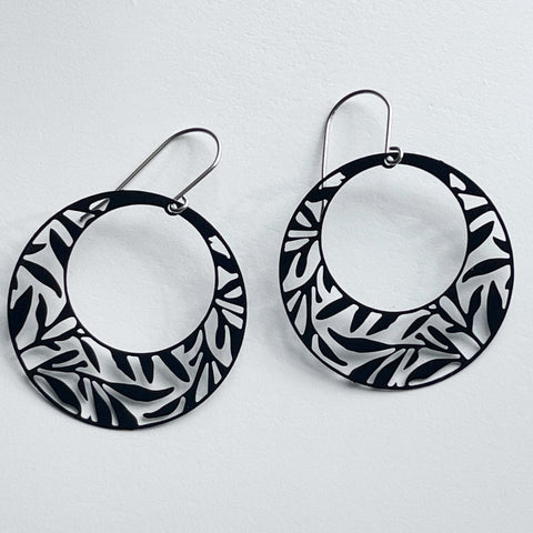 Eucalyptus Earrings - Black