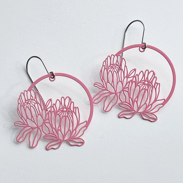 Protea Pink Earrings