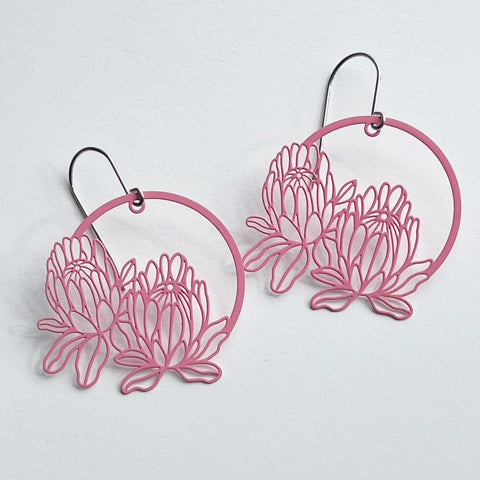 Protea Pink Earrings