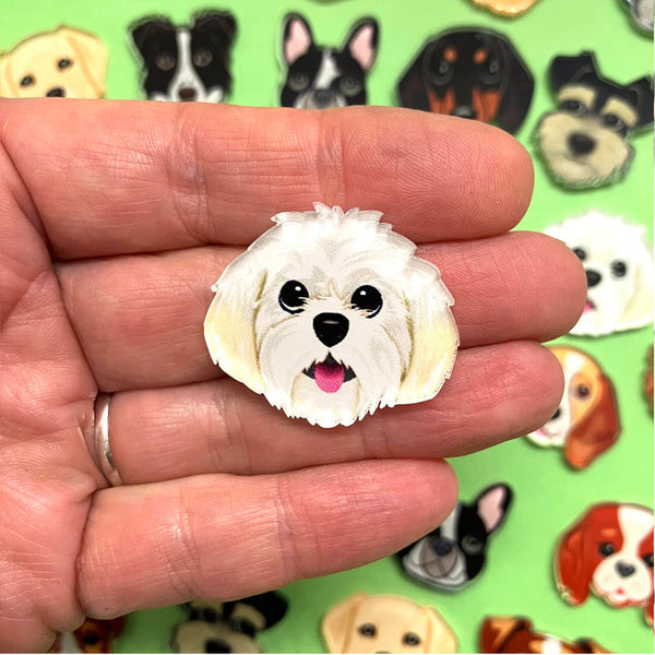 Maltese-Poodle Smyle-Pin