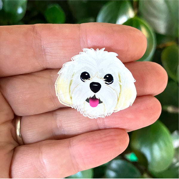 Maltese-Poodle Smyle-Pin