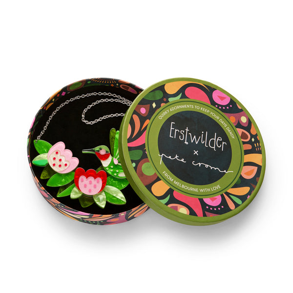 The Riveting Ruby-Throated Hummingbird Necklace