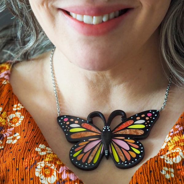 The Magnificent Monarch Butterfly Necklace