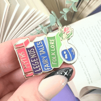 Myths Legends Fairy Tales Folklore Book Lapel Pin