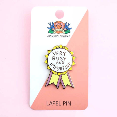 Very Busy and Important Award Lapel Pin