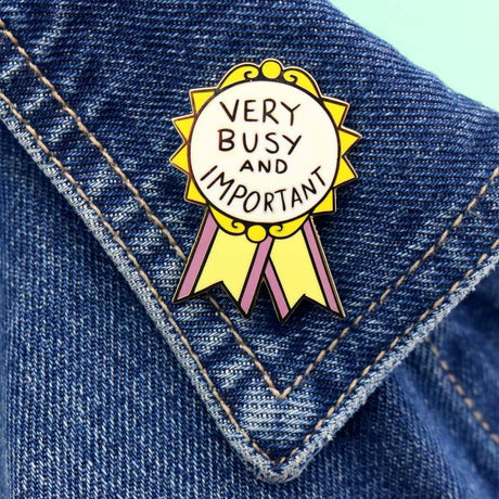 Very Busy and Important Award Lapel Pin