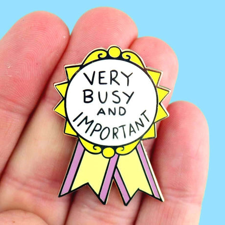 Very Busy and Important Award Lapel Pin