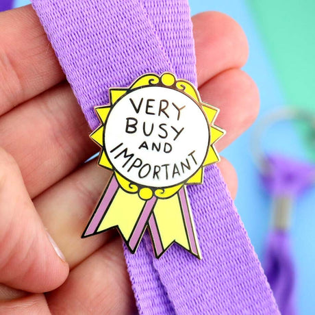 Very Busy and Important Award Lapel Pin