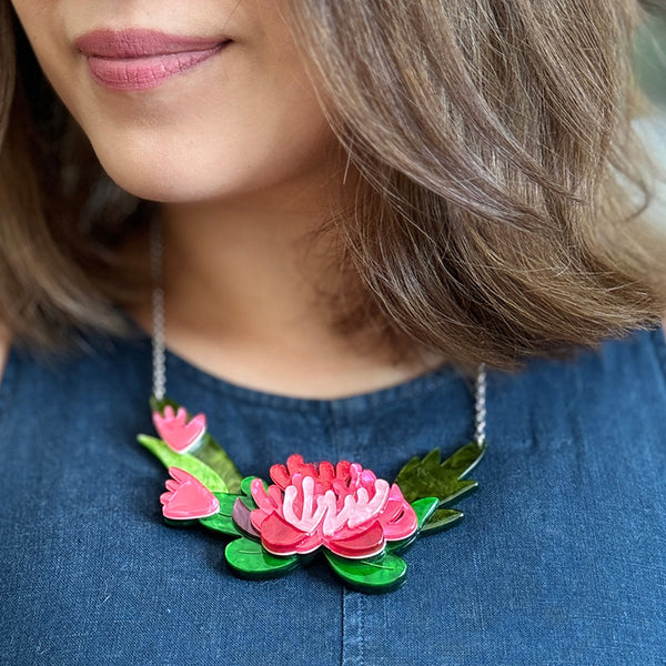Crimson Bouquet Necklace