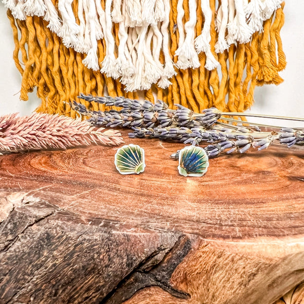 Maris Sea Shell Porcelain Stud Earrings