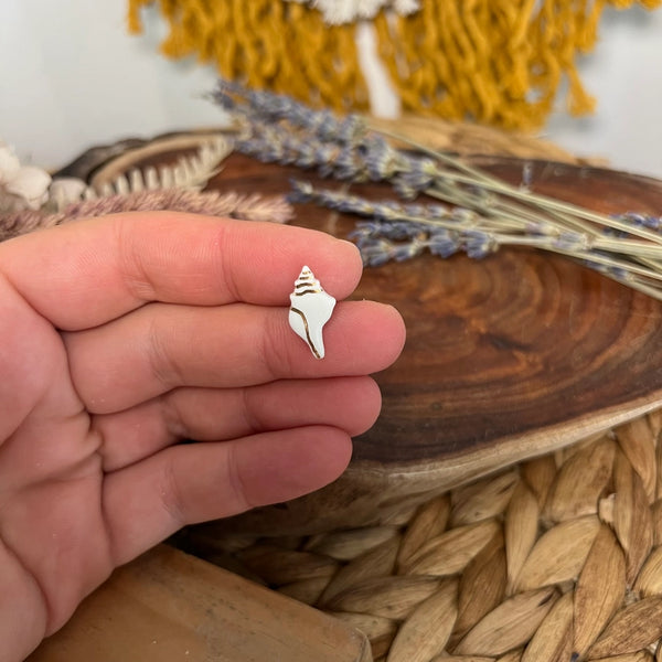 Nerissa Sea Shell Porcelain Stud Earrings