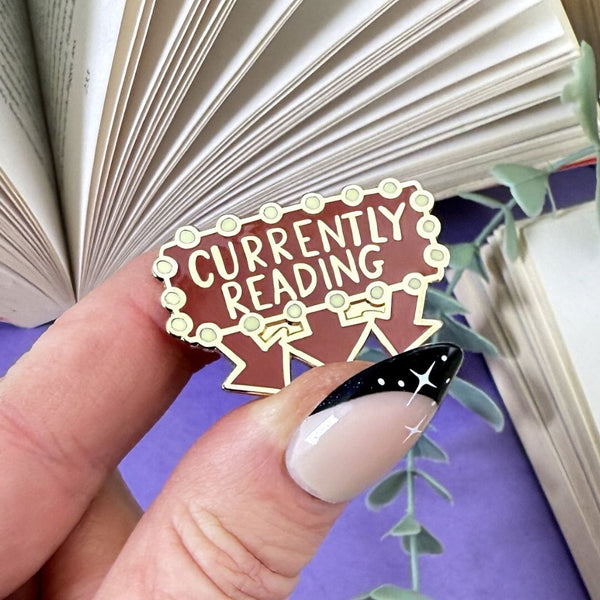 Read Riordan Pins Currently Reading Book Lapel Pin - Venus Flytrap
