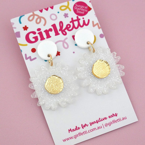 Daisy Acrylic Dangle Earrings