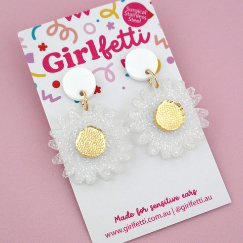 Daisy Acrylic Dangle Earrings