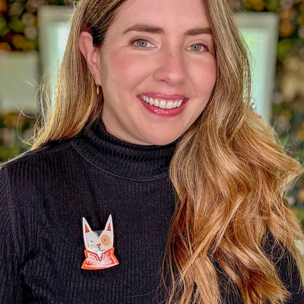 Fangtastic Kitty Brooch