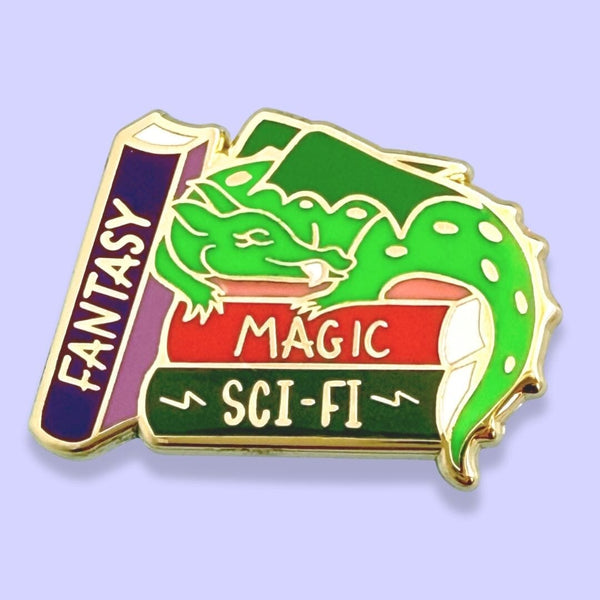 Fantasy Magic Scifi Book Lapel Pin