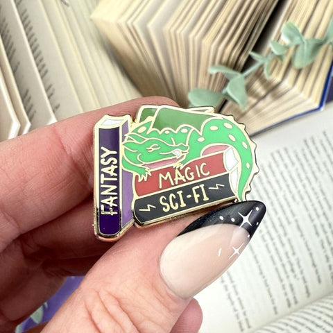 Fantasy Magic Scifi Book Lapel Pin