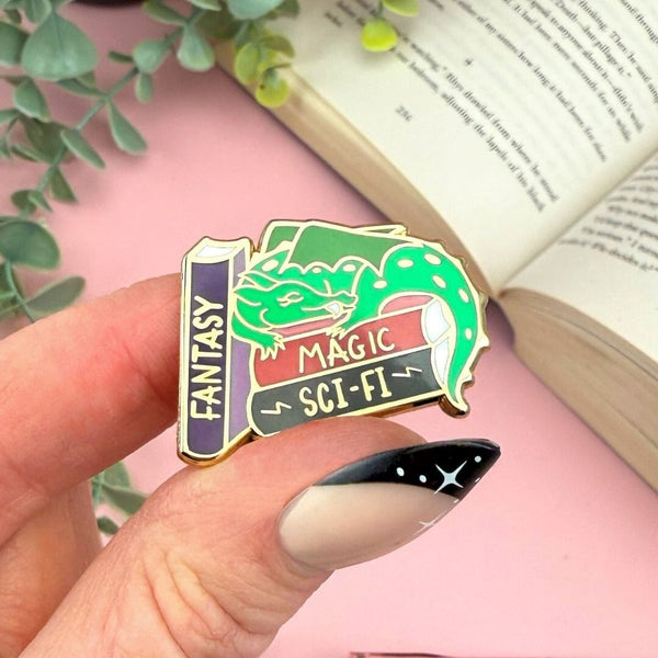 Fantasy Magic Scifi Book Lapel Pin