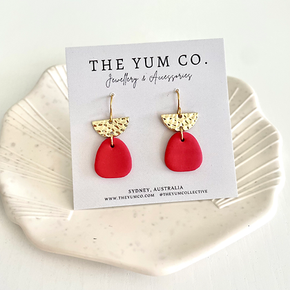 The Yum Yum Dangle Earring - Red