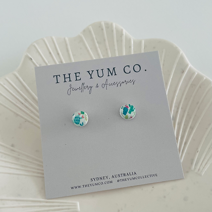 Print Me Pretty Stud Earrings - Cactus