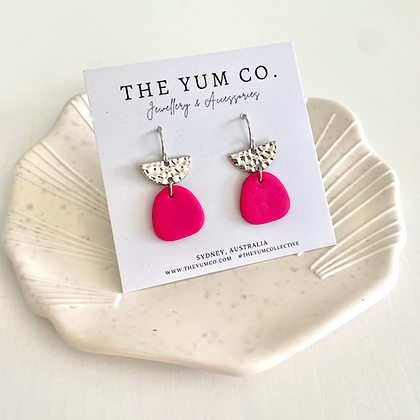 The Yum Yum Dangle Earring - Hot Pink