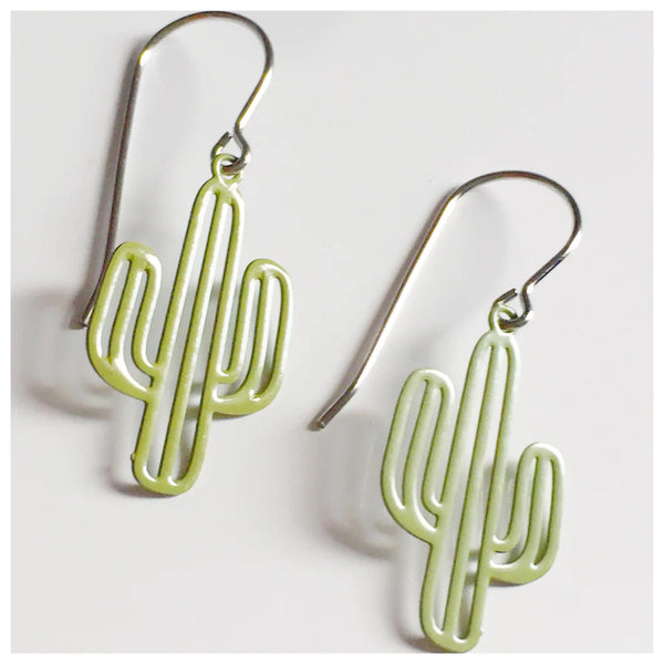 Cactus Olive Earrings
