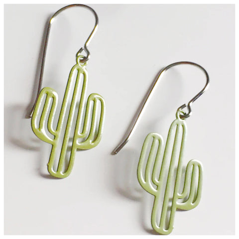 Cactus Olive Earrings