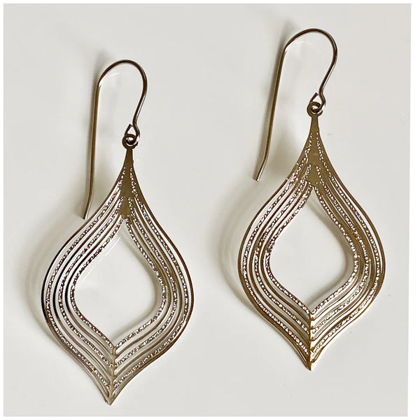 Sparkling Teardrops Silver Earrings