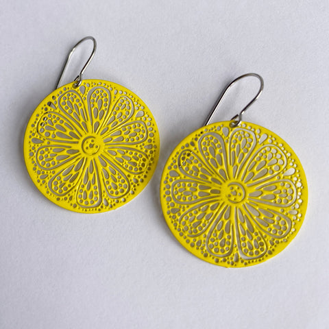 Isla Earrings - Yellow