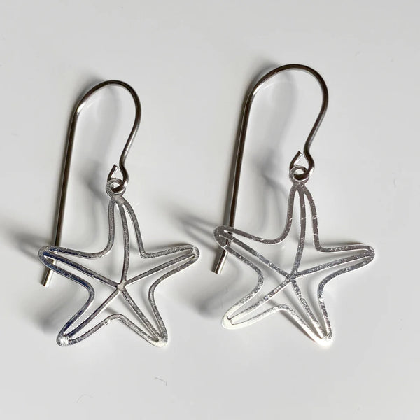 Starfish Silver Earrings
