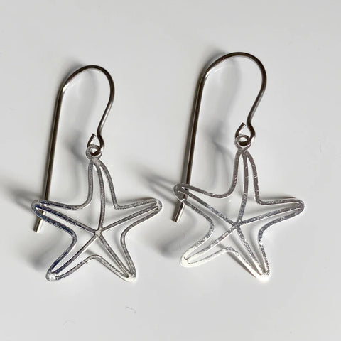 Starfish Silver Earrings