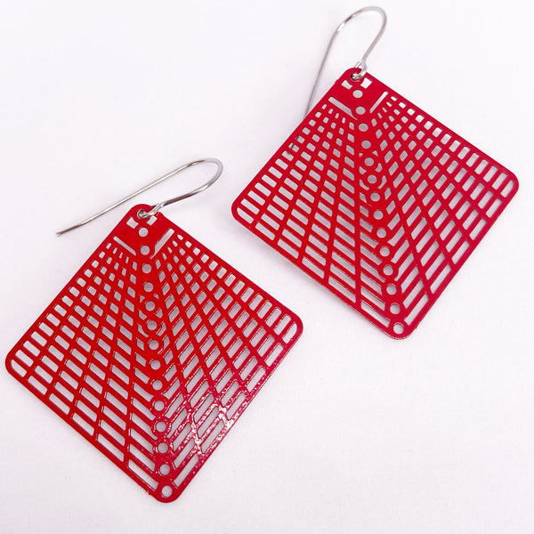 Diamonds Earrings - Red