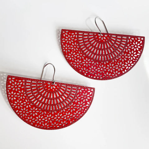 Kimmi in Red Earrings