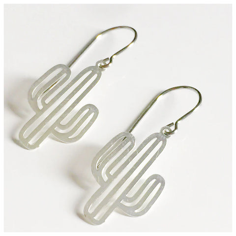 Cactus Silver Earrings