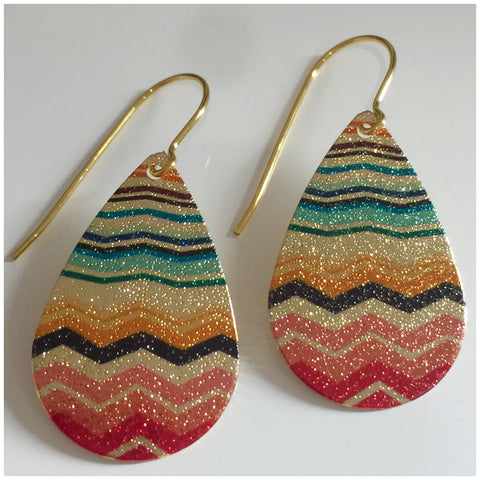 Belle Patterned Teardrop Earrings