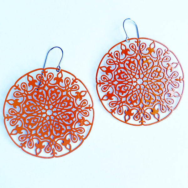 Billie Earrings - Burnt Orange