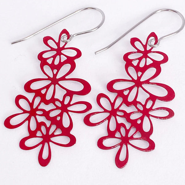 Wisteria Red Earrings